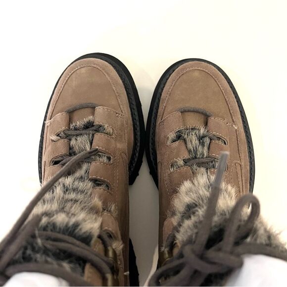 Seychelles‎ From The Start Leather Boots Faux Fur Accents in Brown Size 7 NWOB - Picture 10 of 11